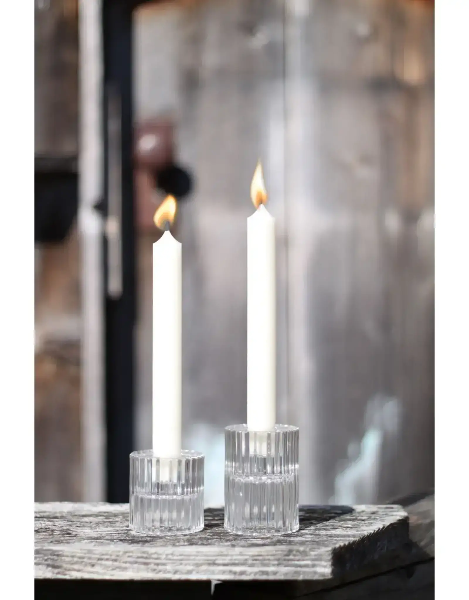 Rillo Glass Candle Holders