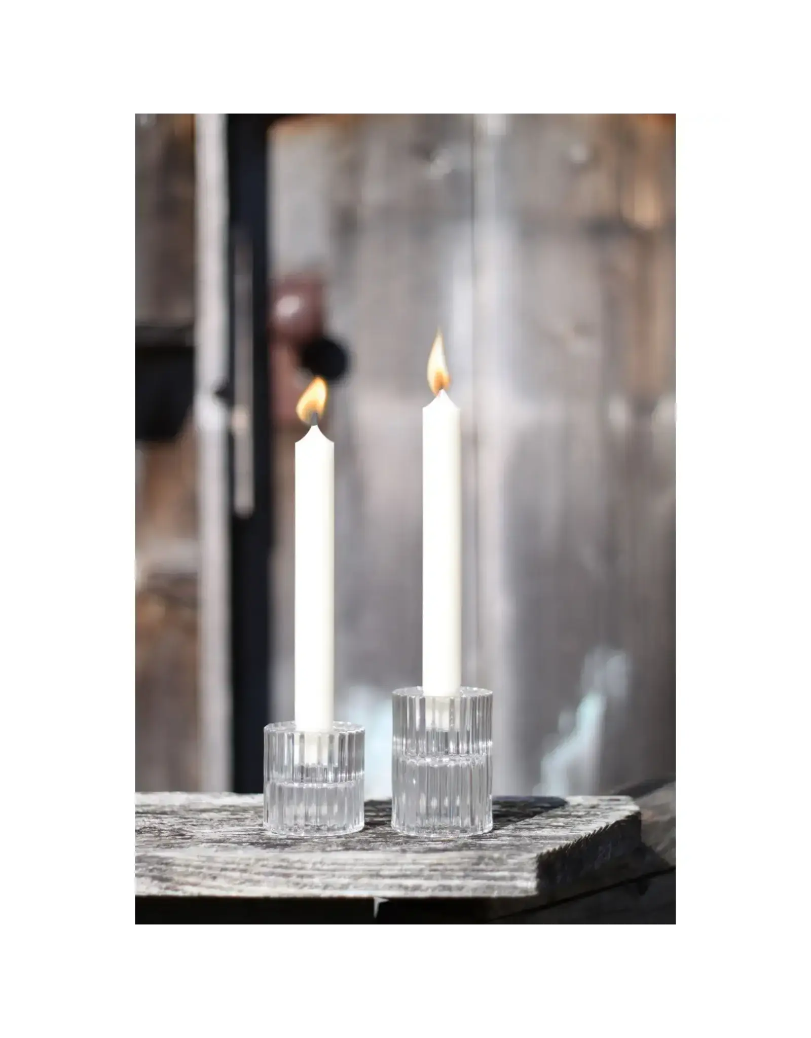 Rillo Glass Candle Holders