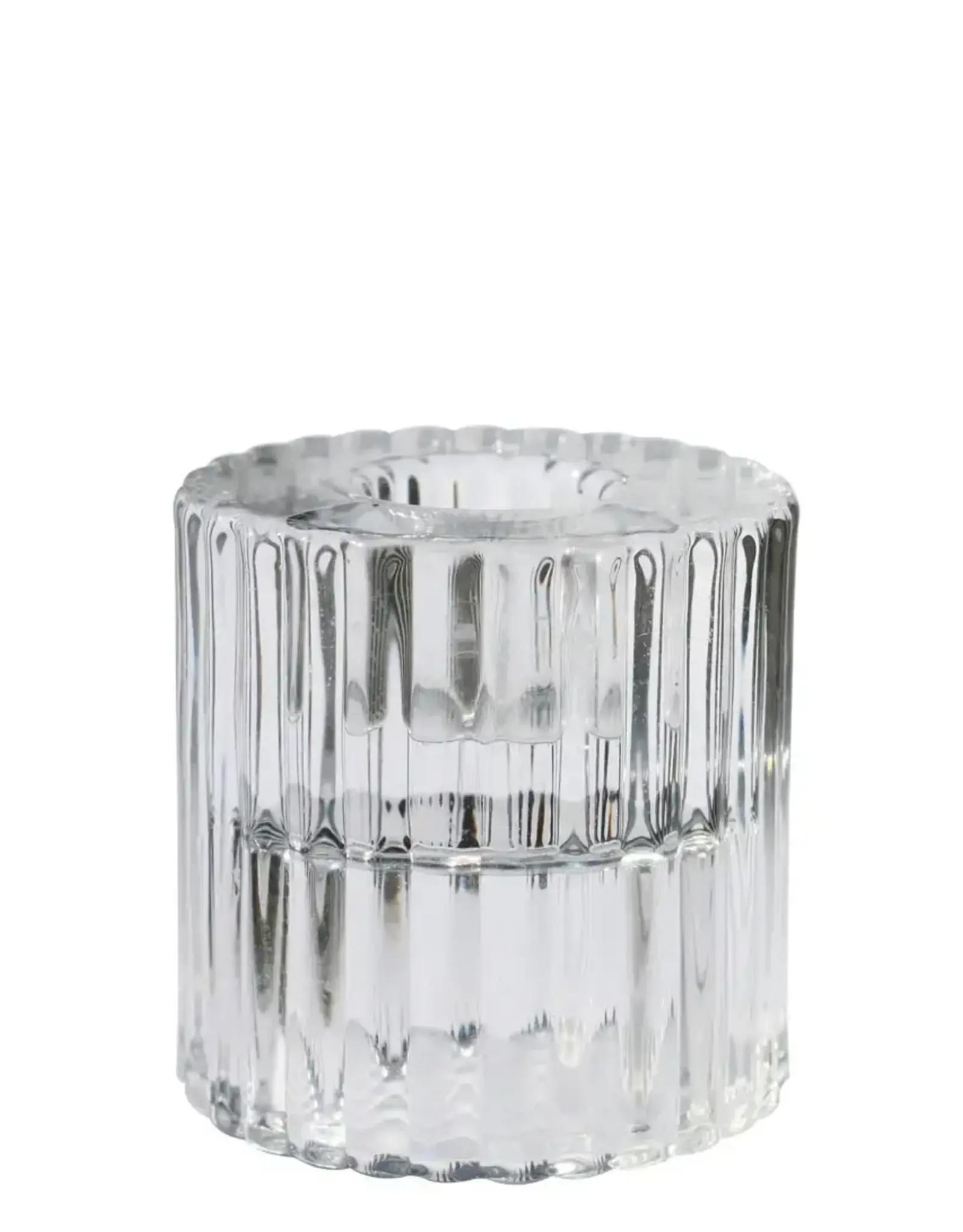 Rillo Glass Candle Holders