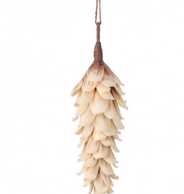 21" Foam Pinecone, Cream/Brown