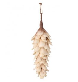 21" Foam Pinecone, Cream/Brown