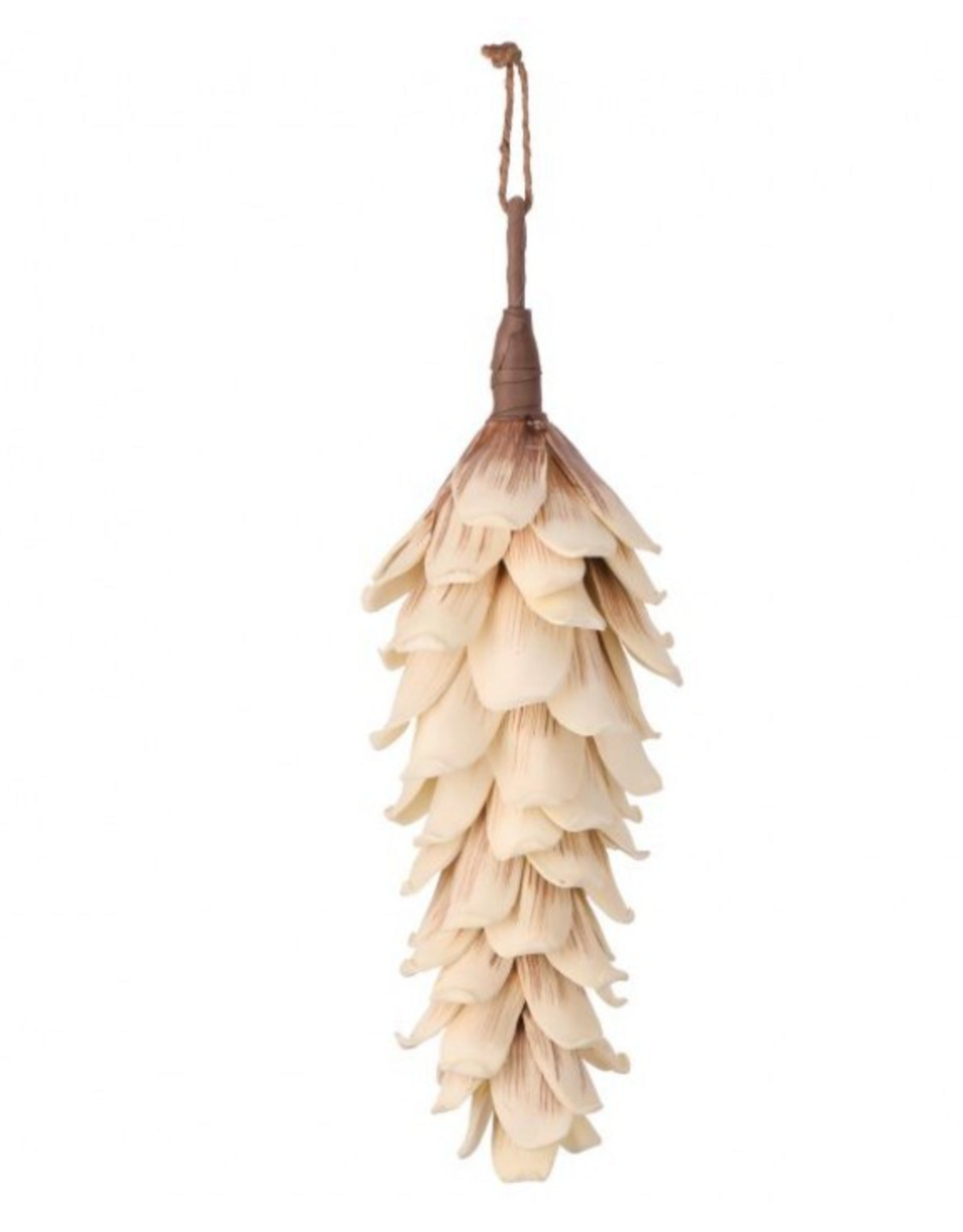 21" Foam Pinecone, Cream/Brown