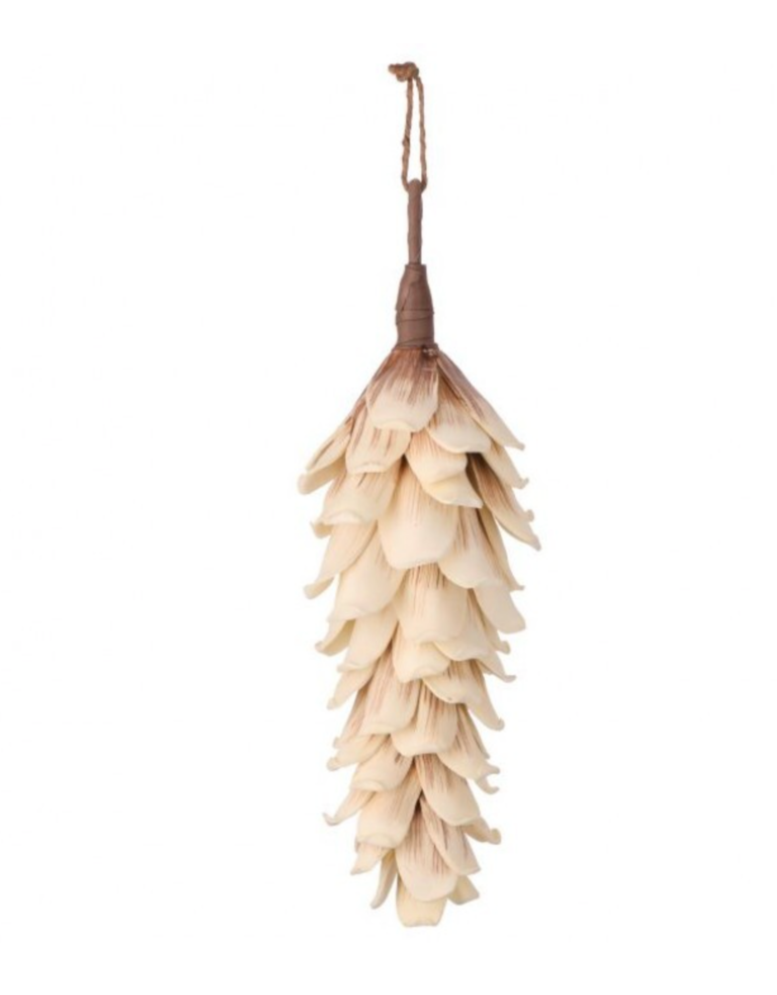 21" Foam Pinecone, Cream/Brown