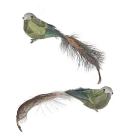 14" Deer Valley Feather Bird Clip Ornament