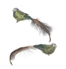 14" Deer Valley Feather Bird Clip Ornament