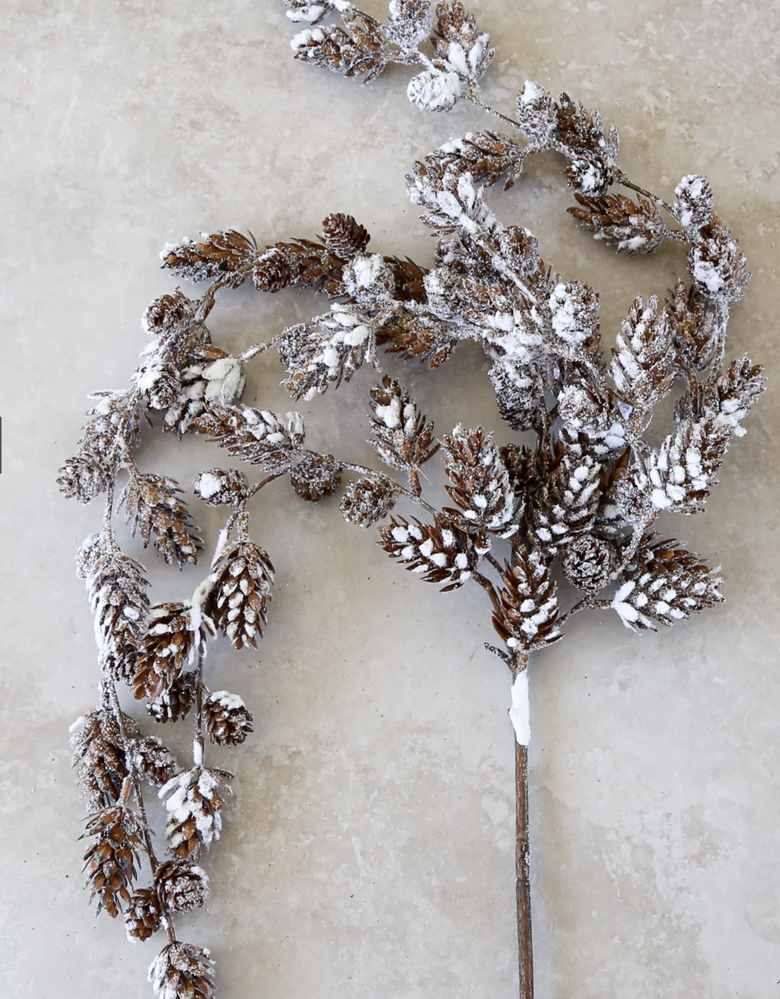 46" Mini Frosty Pine Cone Hanging Spray