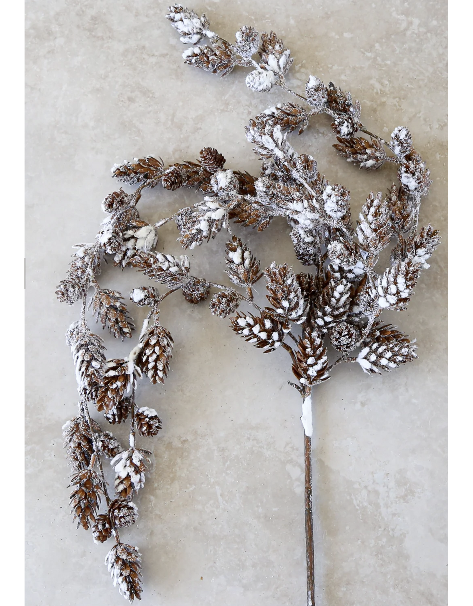 46" Mini Frosty Pine Cone Hanging Spray