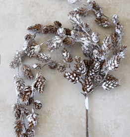 46" Mini Frosty Pine Cone Hanging Spray