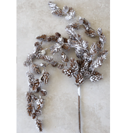46" Mini Frosty Pine Cone Hanging Spray