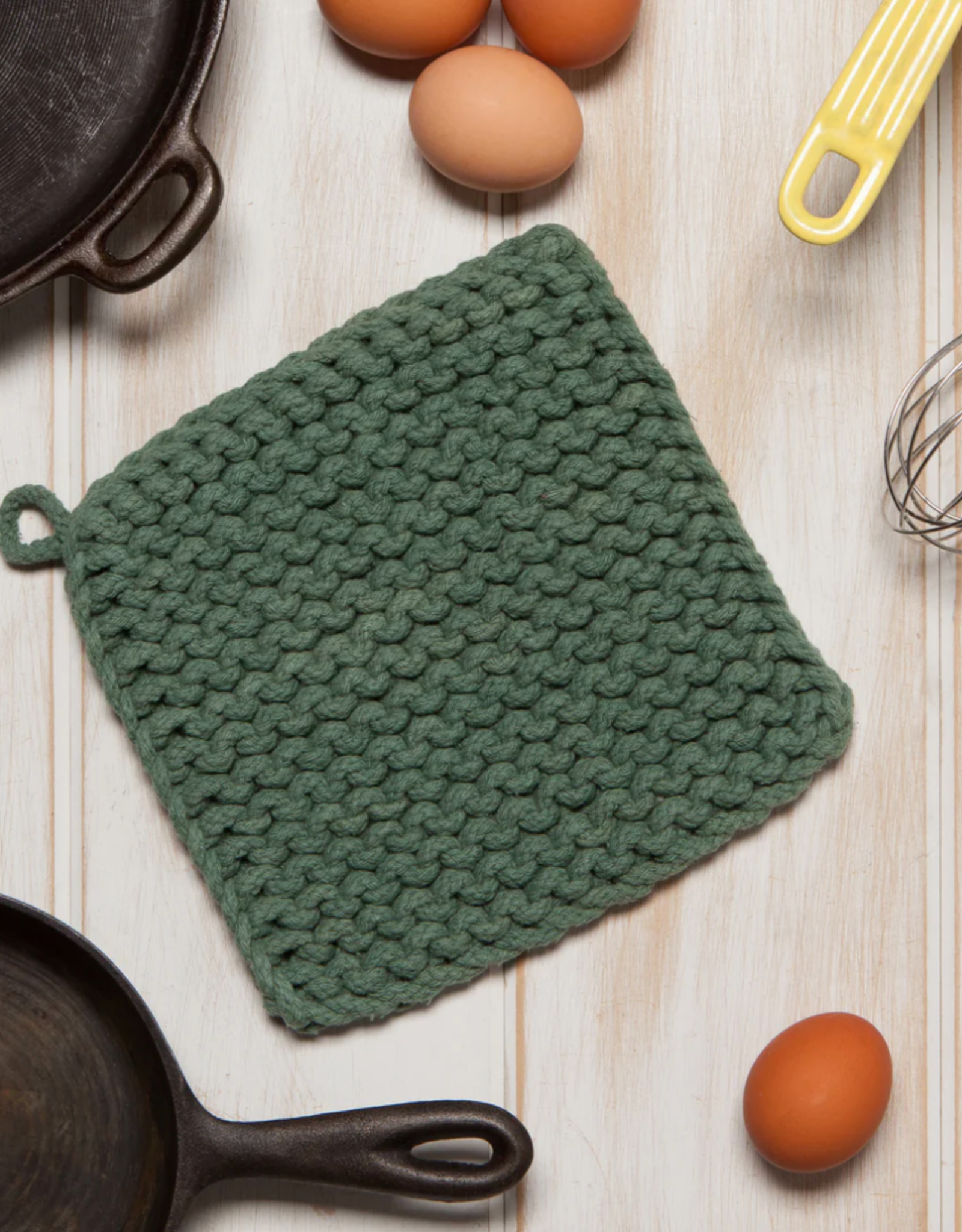 Jade Knit Potholder
