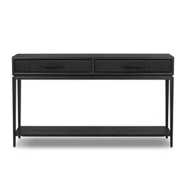 Rosenell Console Table 60" in Black Oak Solid