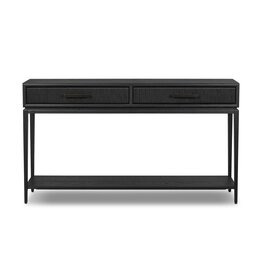 Rosenell Console Table 60" in Black Oak Solid