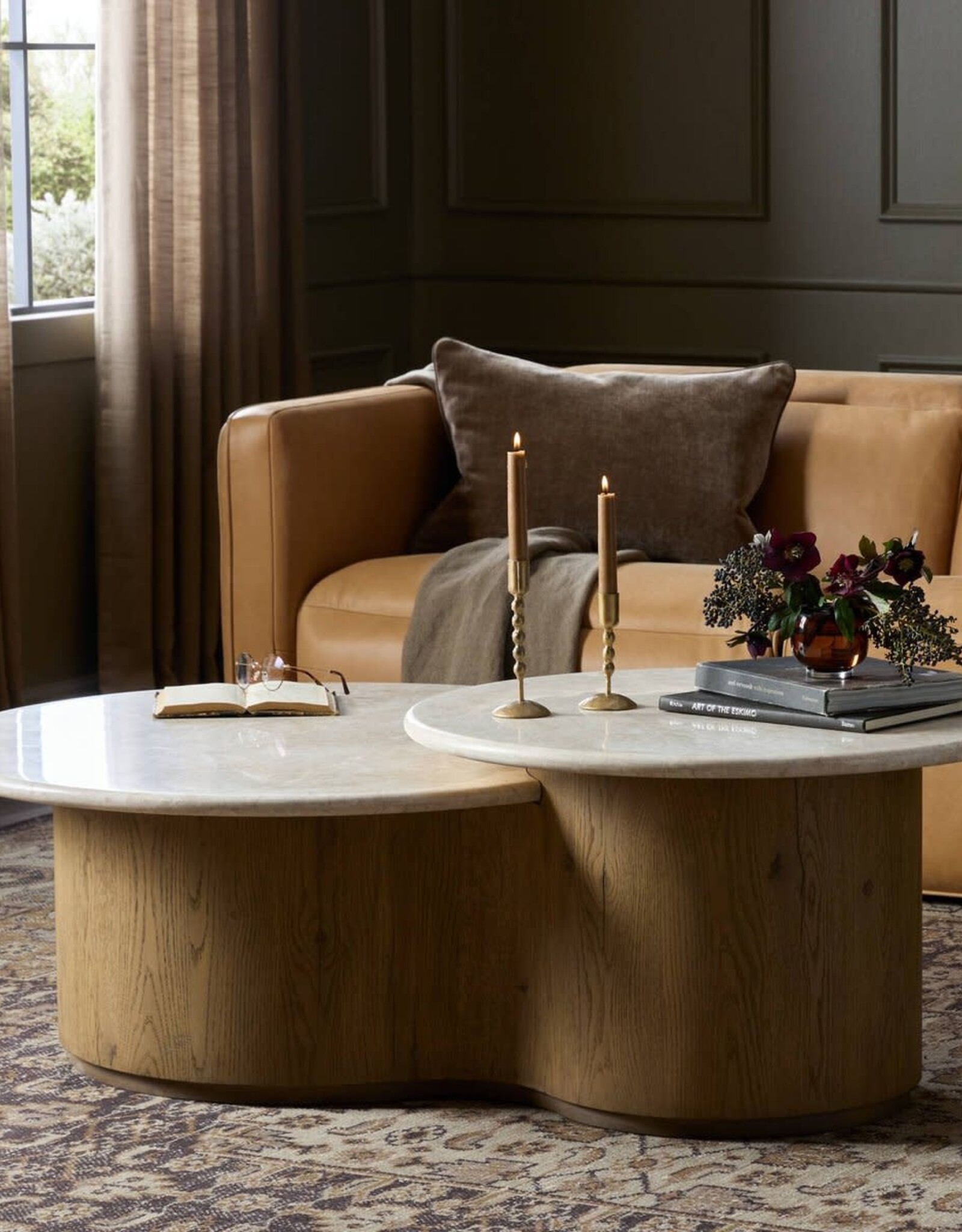 Toro Coffee Table in Cappuccino Marble