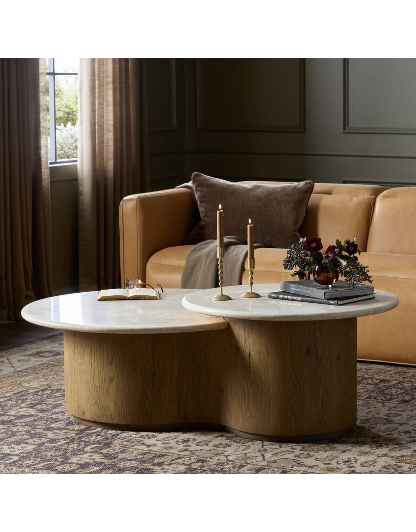 Toro Coffee Table in Cappuccino Marble