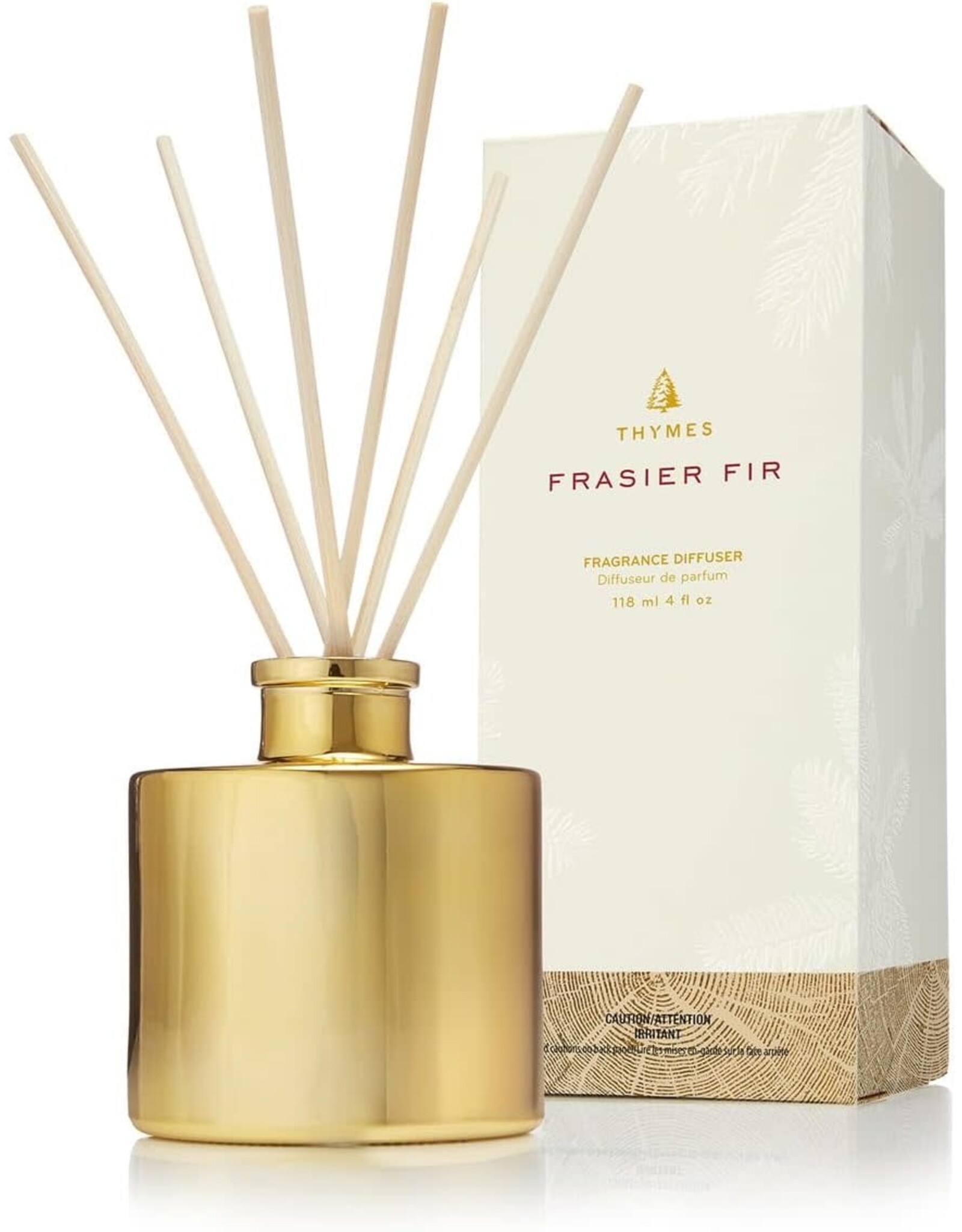 Thymes Frasier Fir Petite Gold Reed Diffuser