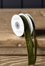 Sage Velvet Ribbon