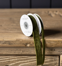 Sage Velvet Ribbon