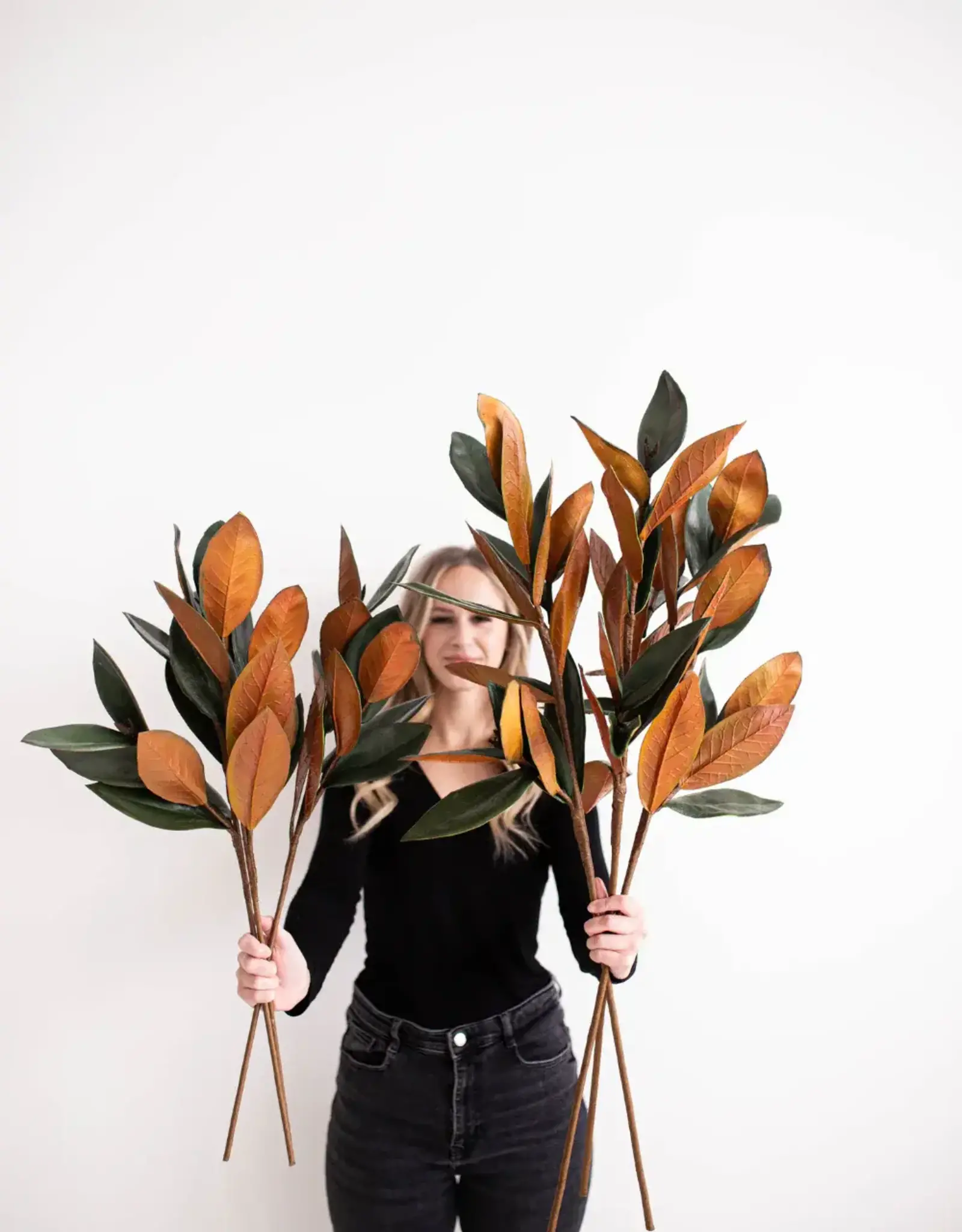 Magnolia Faux Leaves, Large