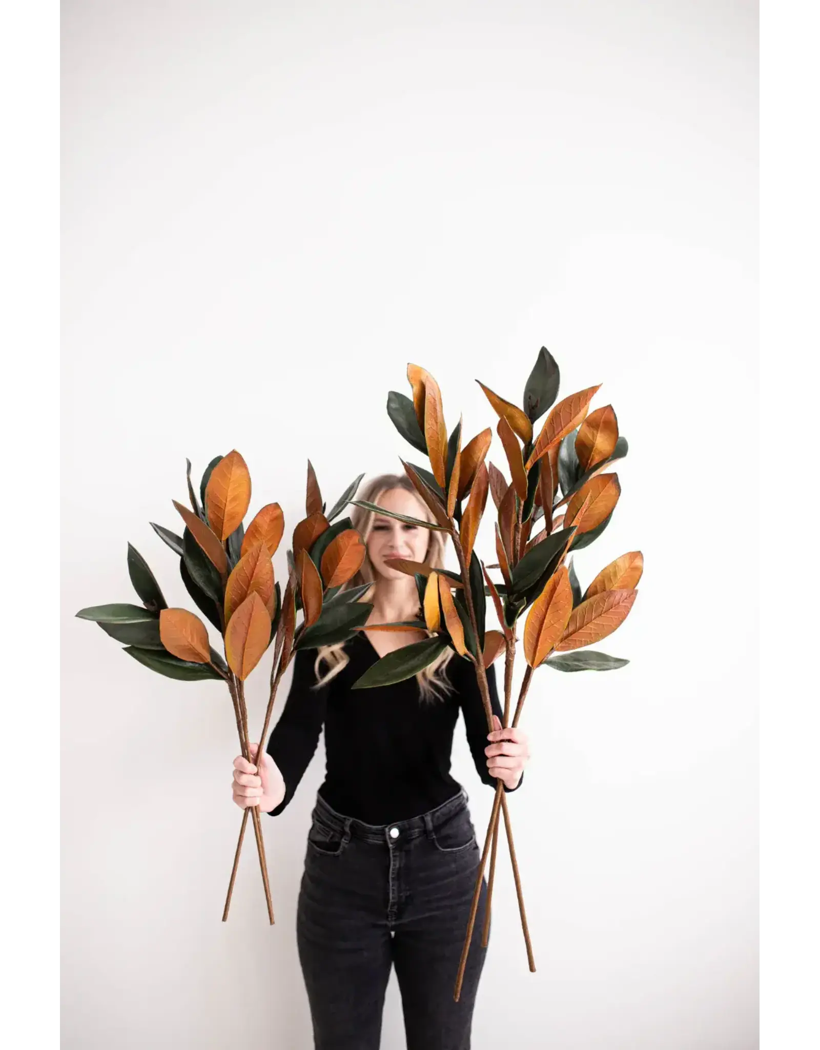 Magnolia Faux Leaves, Large