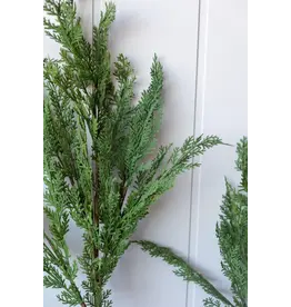 Cypress Pine Real Touch Green Faux Stem 28"