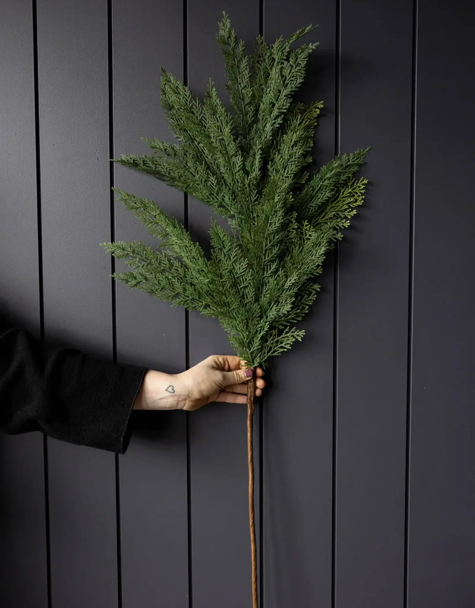 Cypress Pine Real Touch Green Faux Stem 28"