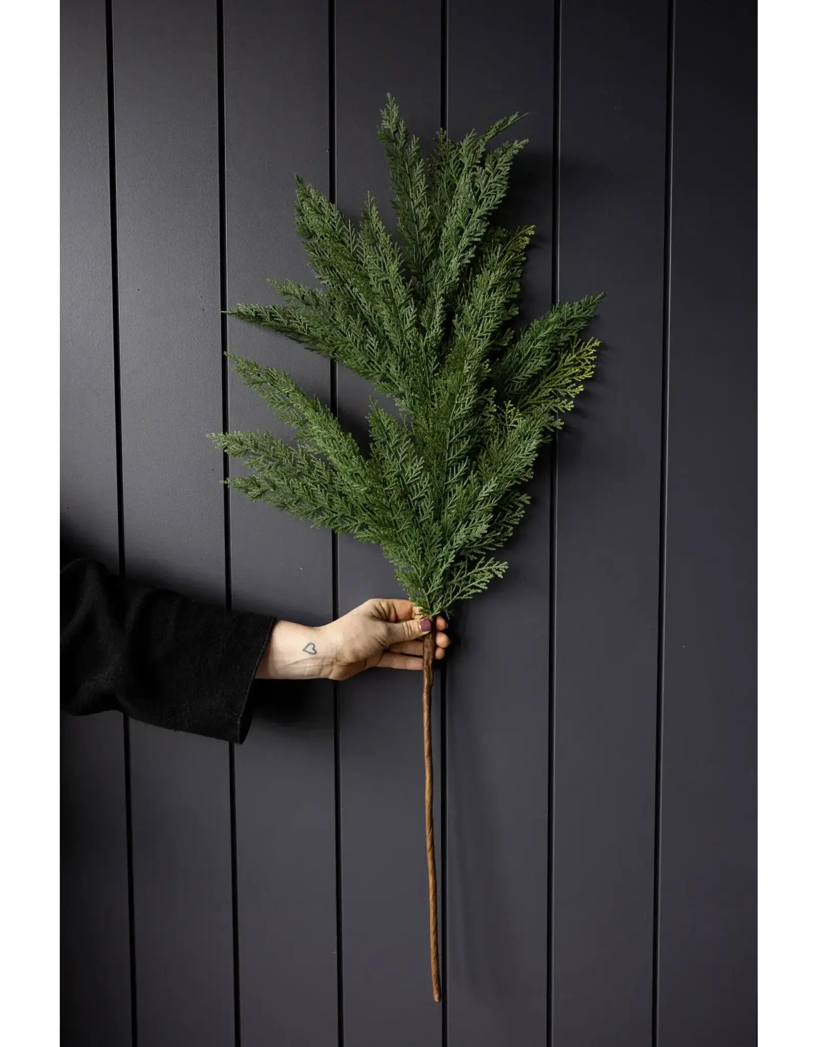 Cypress Pine Real Touch Green Faux Stem 28"
