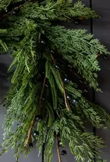 Navy Plum Berry Norfolk Cypress Real Touch Garland - 15 ft