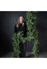 Navy Plum Berry Norfolk Cypress Real Touch Garland - 15 ft