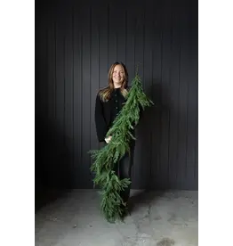 Norfolk & Cypress Mix Faux Garland - 6ft