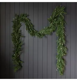 White Plum Berry Norfolk Cypress Real Touch Garland - 15 ft
