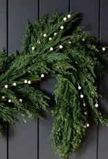 White Plum Berry Norfolk Cypress Real Touch Garland - 15 ft