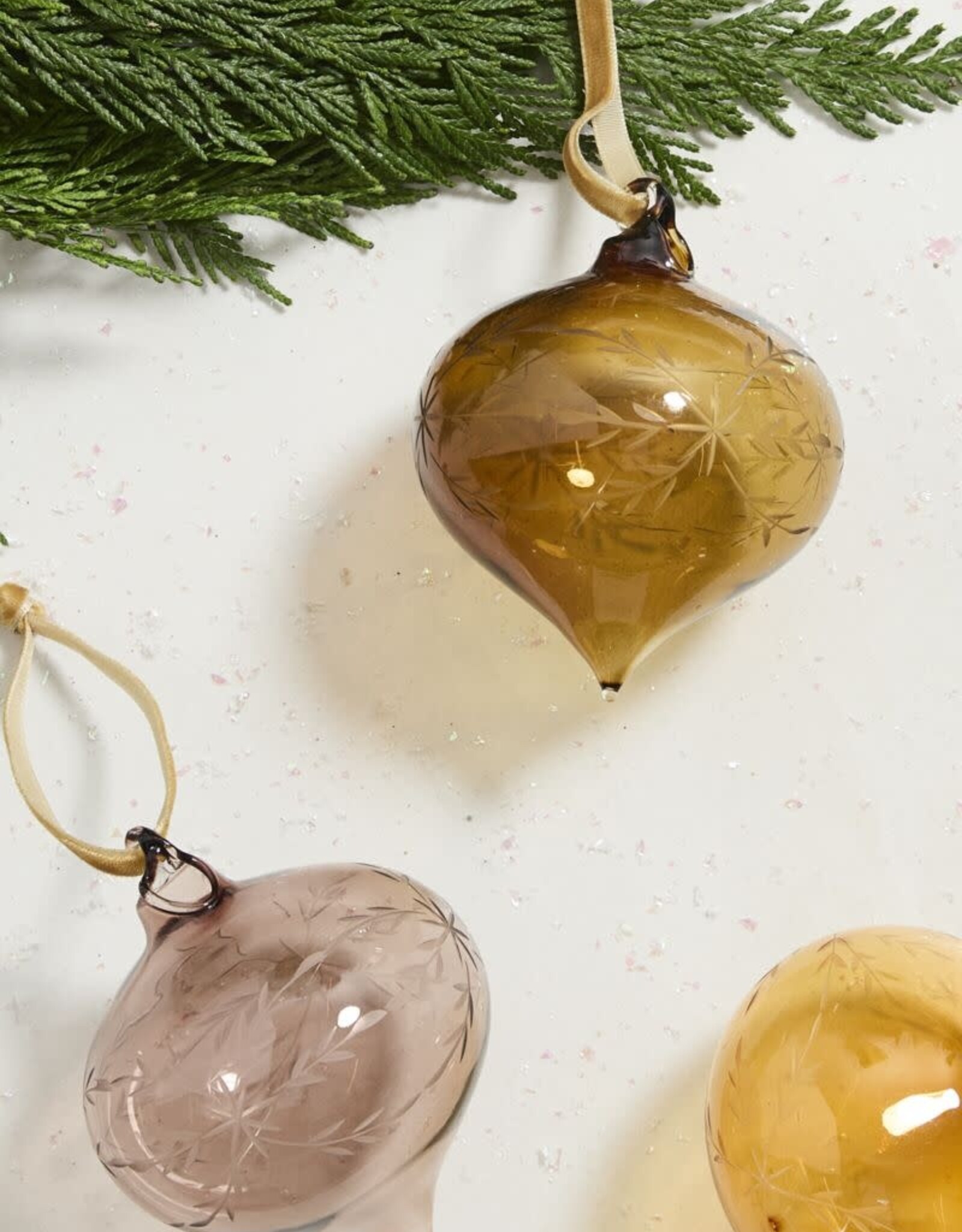 Etched Bauble Ornament