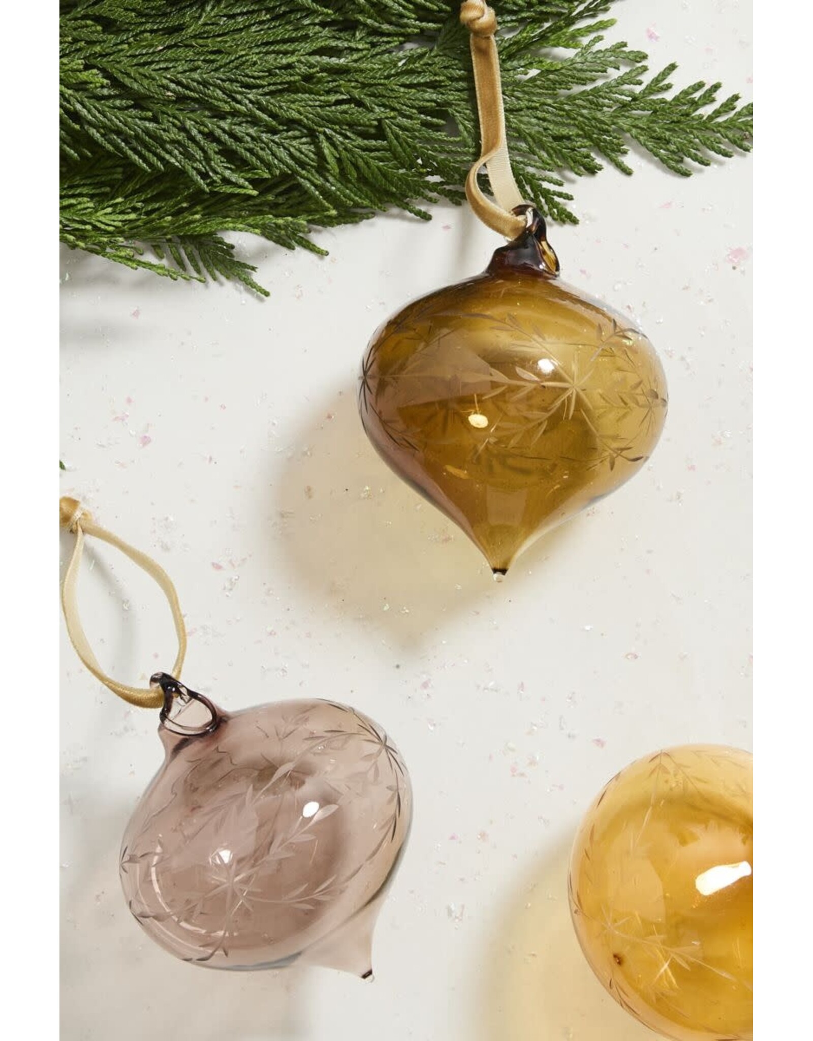 Etched Bauble Ornament