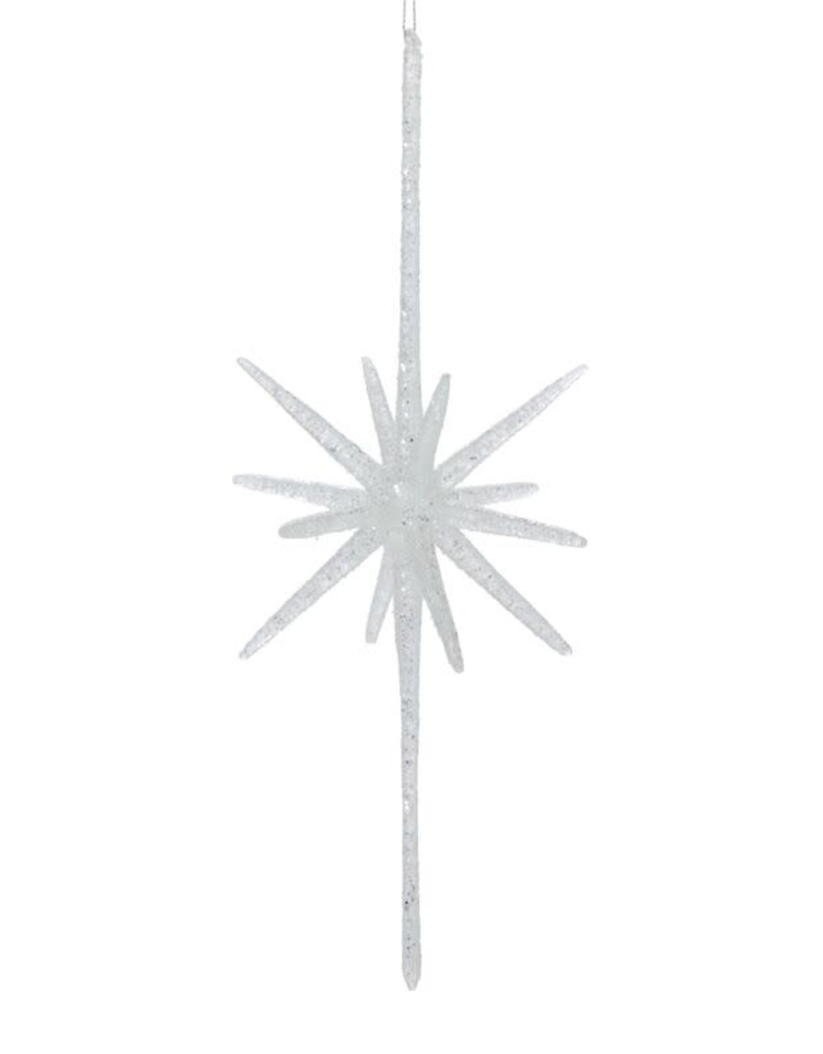 Glistening Star Ornament, Clear