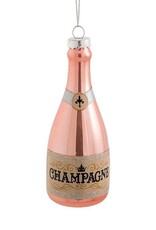 Pink Champagne Bottle Ornament-5"H