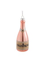 Pink Champagne Bottle Ornament-5"H