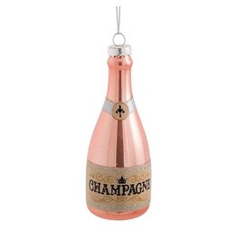 Pink Champagne Bottle Ornament-5"H