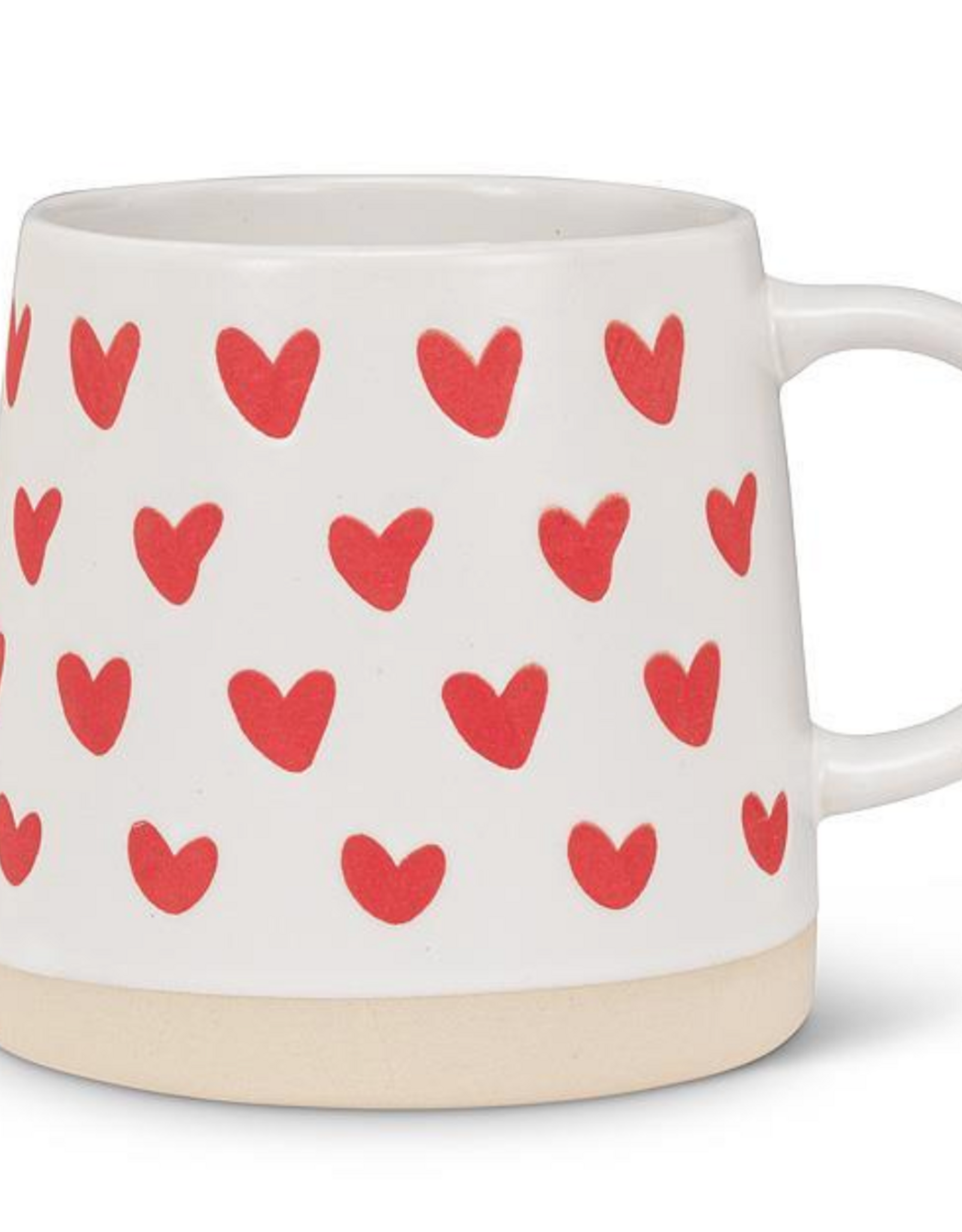 Wide Base Mug with Hearts