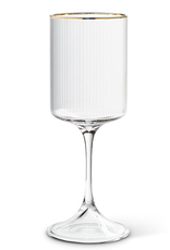 Tight Vertical Optic Goblet with Gold