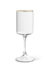 Tight Vertical Optic Goblet with Gold
