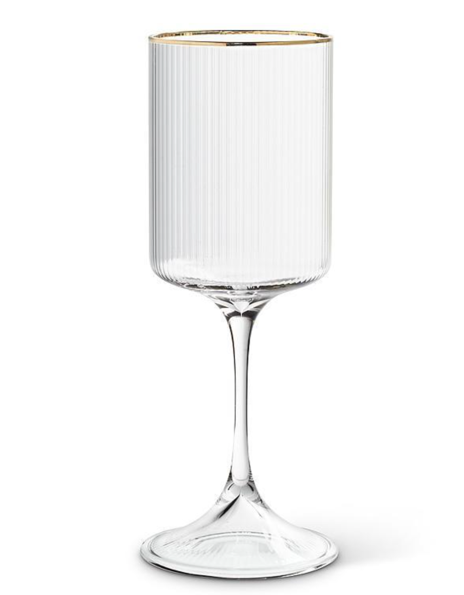 Tight Vertical Optic Goblet with Gold