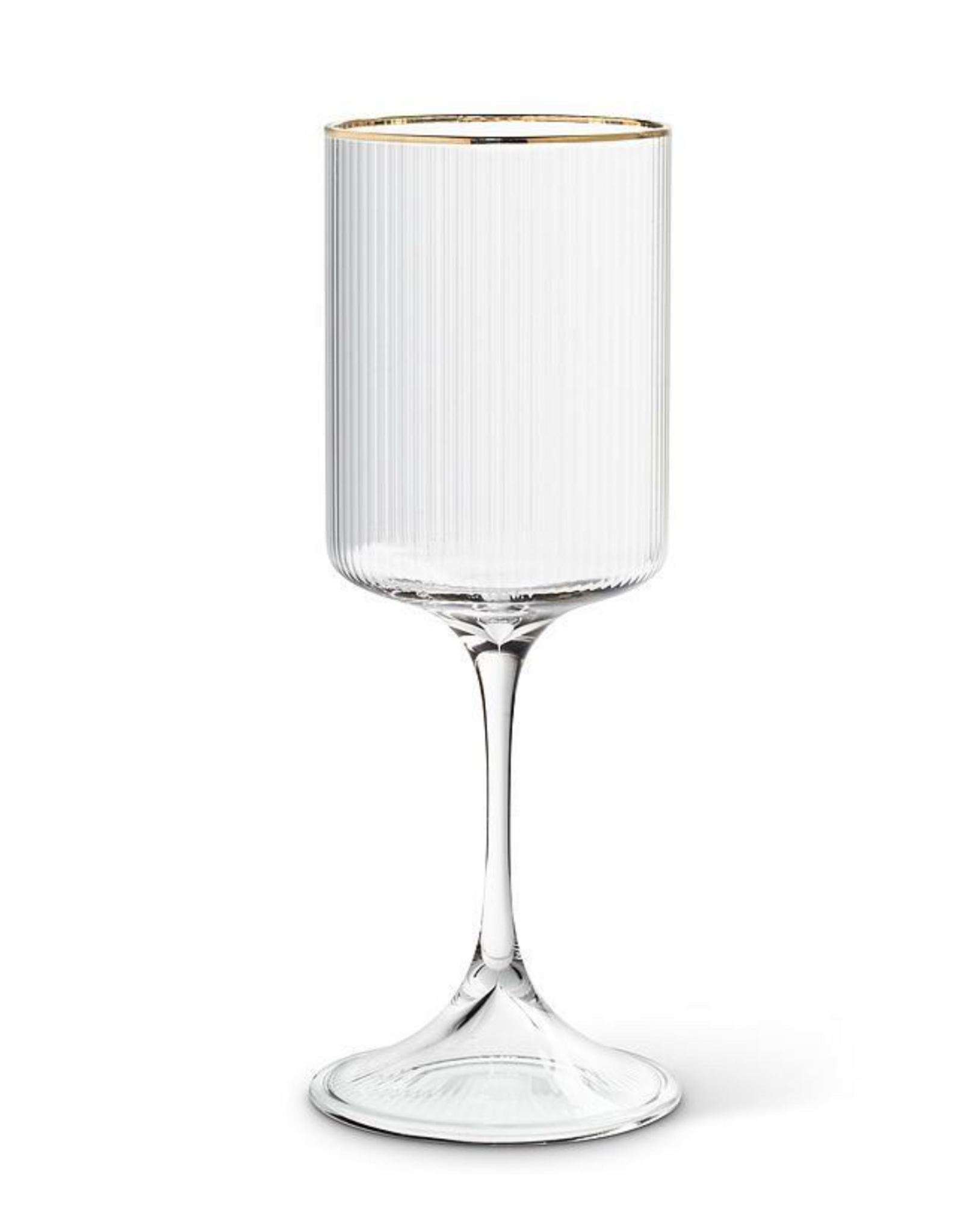Tight Vertical Optic Goblet with Gold