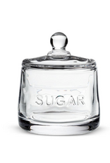 Classic Text Sugar Pot with Lid