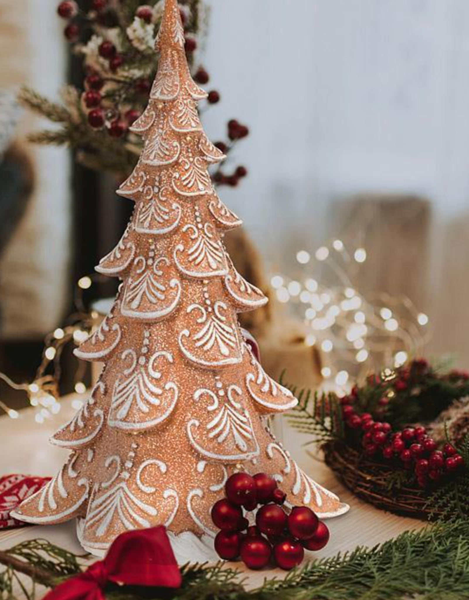 Large Gingerbread LED Tree