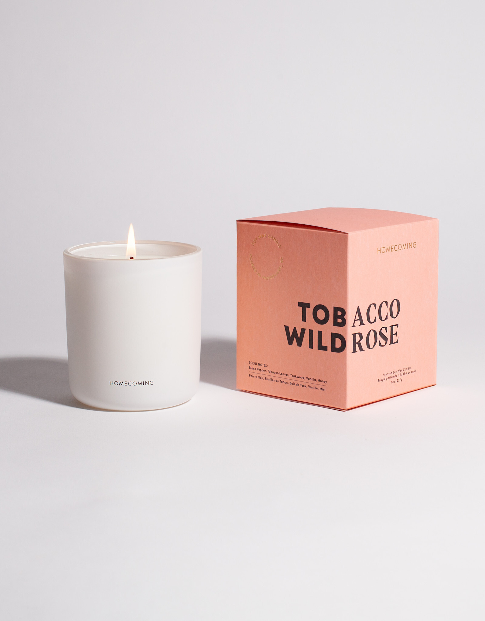Tobacco Wild Rose 8oz Candle