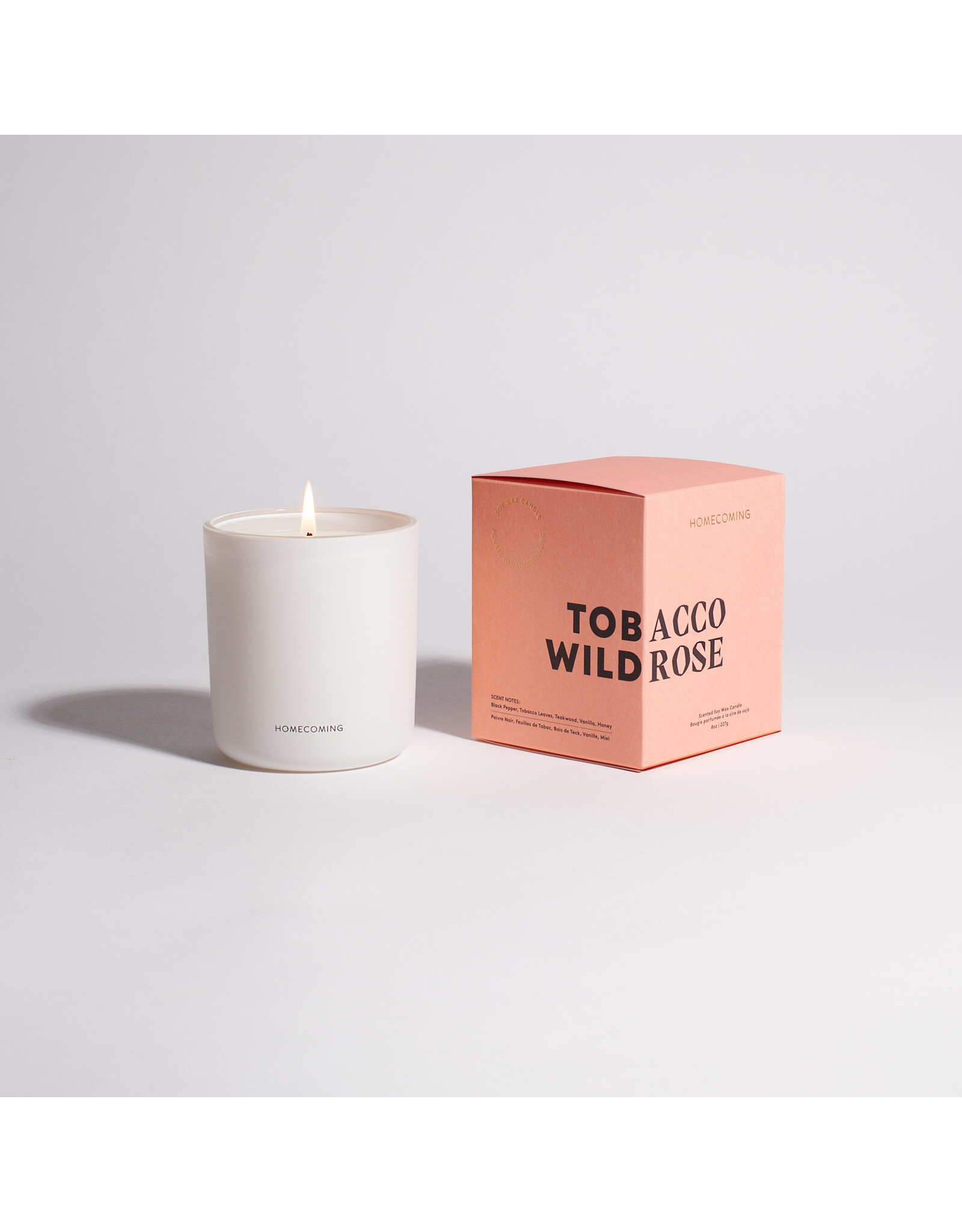 Tobacco Wild Rose 8oz Candle