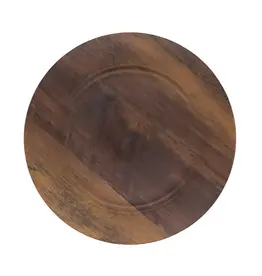 Sleek Faux Wood Charger Plate
