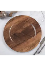 Sleek Faux Wood Charger Plate
