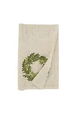 Festive Wreath Embroidered Napkin