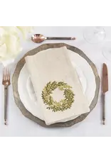 Festive Wreath Embroidered Napkin